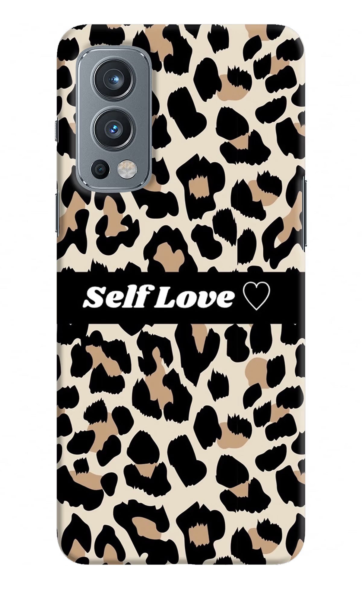 Leopard Print Self Love OnePlus Nord 2 5G Hard Case Back Cover by Casekaro