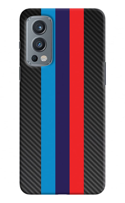 BMW Stripes Pattern OnePlus Nord 2 5G Hard Case Back Cover by Casekaro