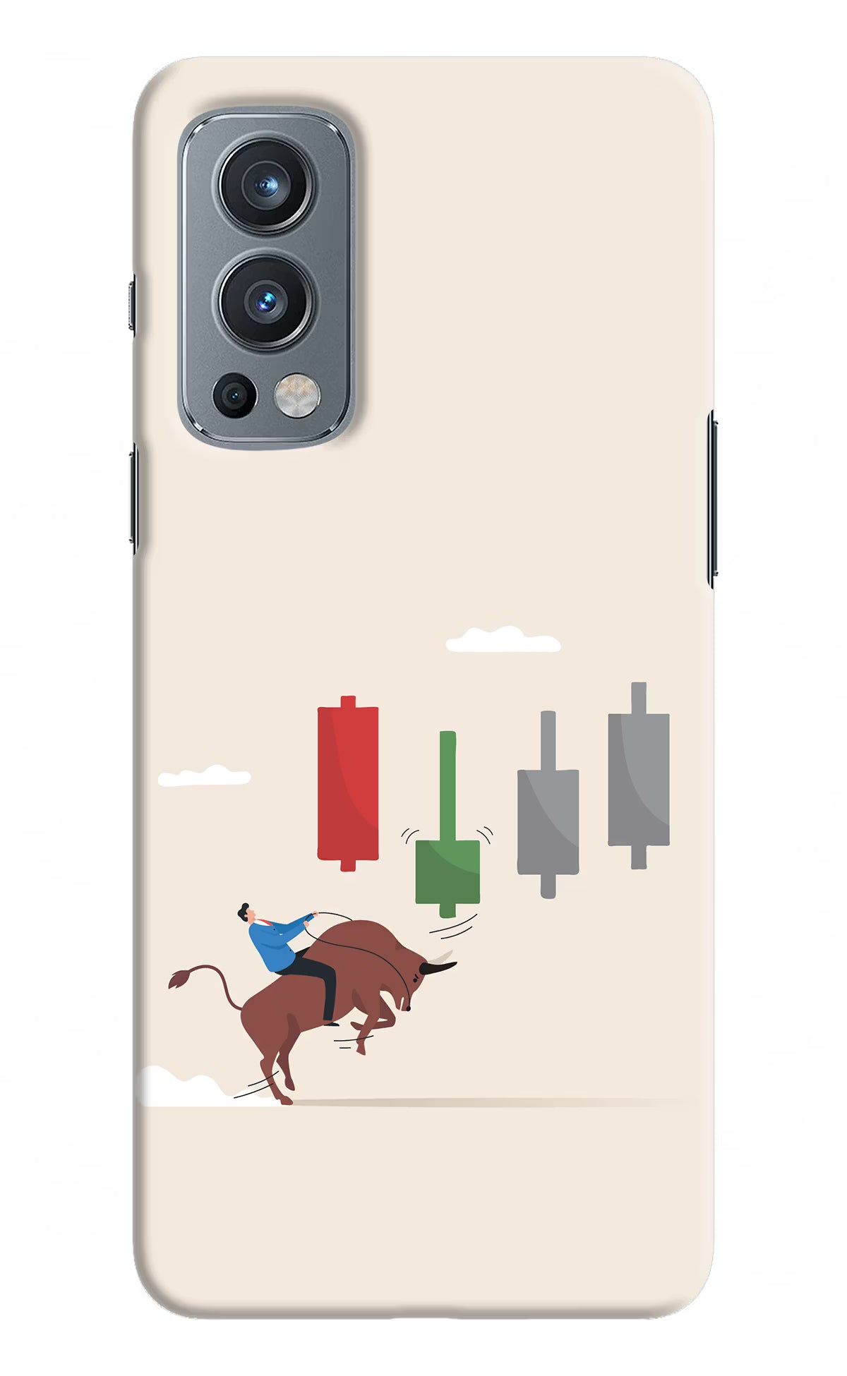Bull Trading Momentum OnePlus Nord 2 5G Hard Case Back Cover by Casekaro