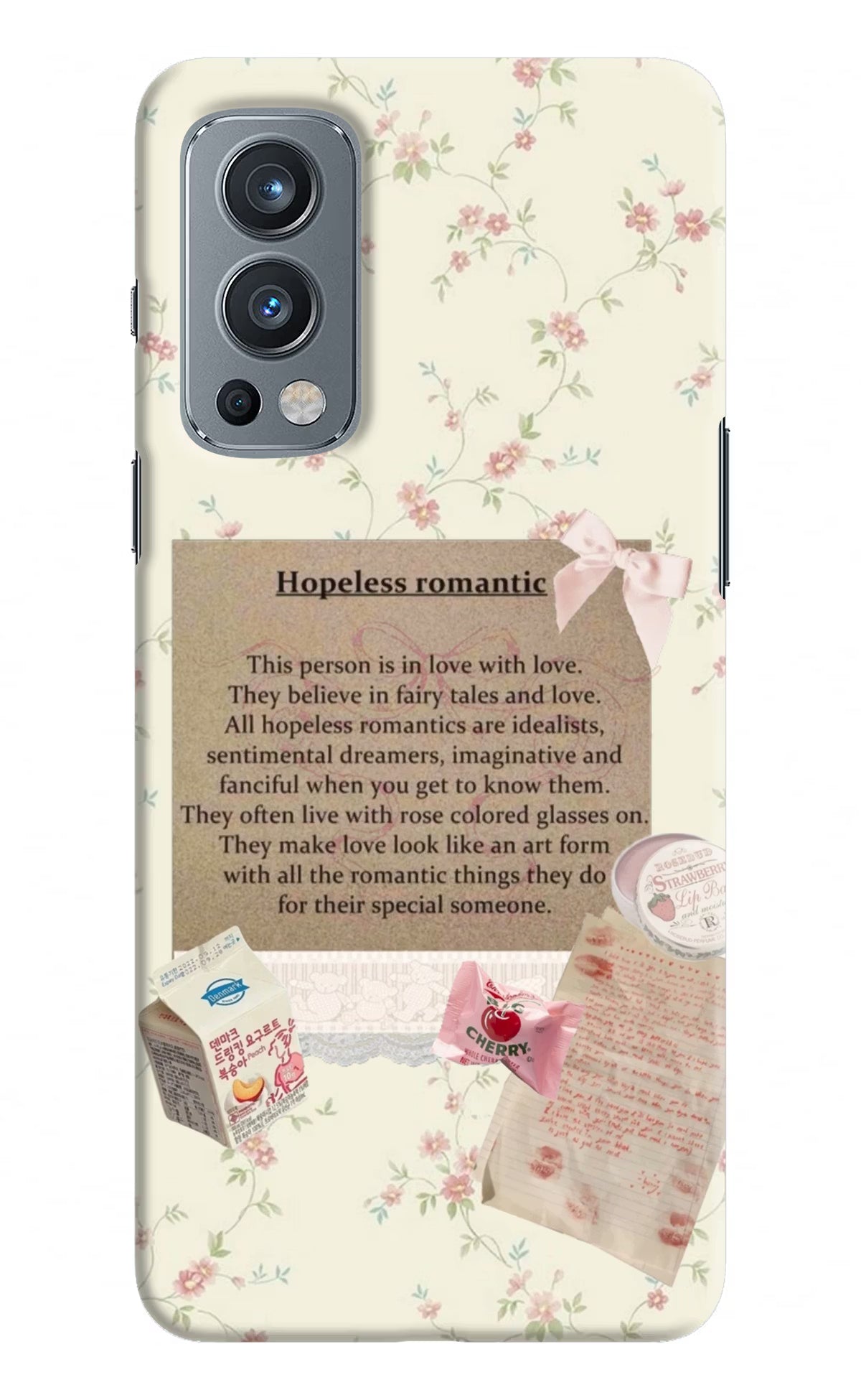 Hopeless Romantic OnePlus Nord 2 5G Hard Case Back Cover by Casekaro