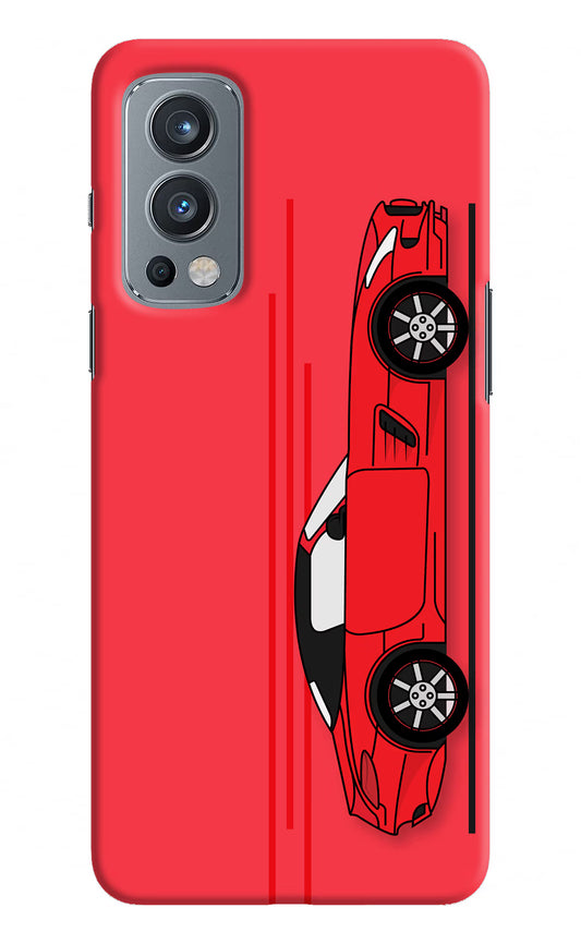 Red Velocity OnePlus Nord 2 5G Hard Case Back Cover by Casekaro