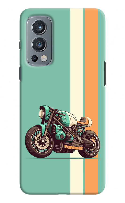 Striped Moto Drift OnePlus Nord 2 5G Hard Case Back Cover by Casekaro