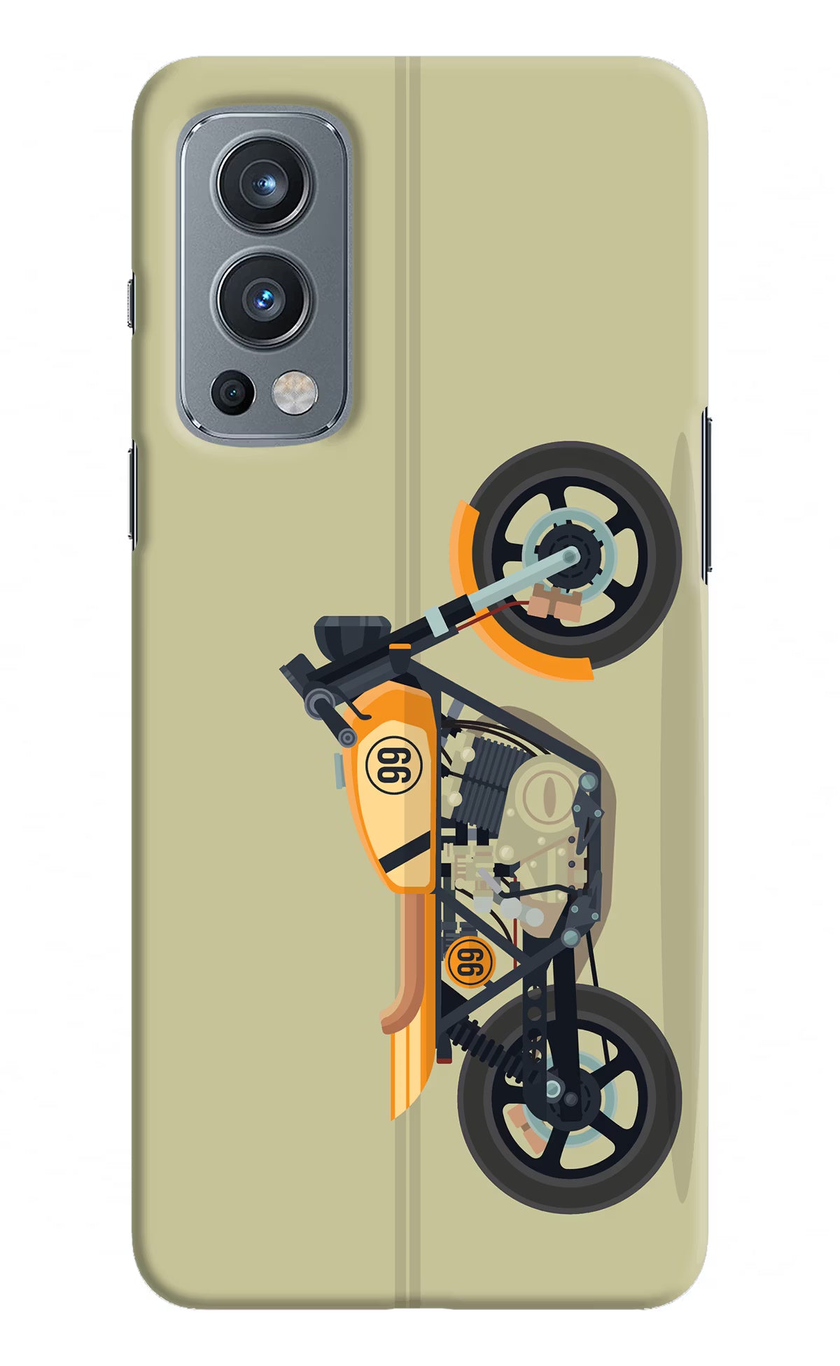 Vertical Speedster OnePlus Nord 2 5G Hard Case Back Cover by Casekaro