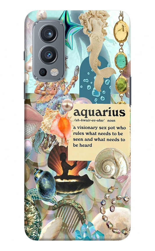 Aquarius Zodiac OnePlus Nord 2 5G Hard Case Back Cover by Casekaro