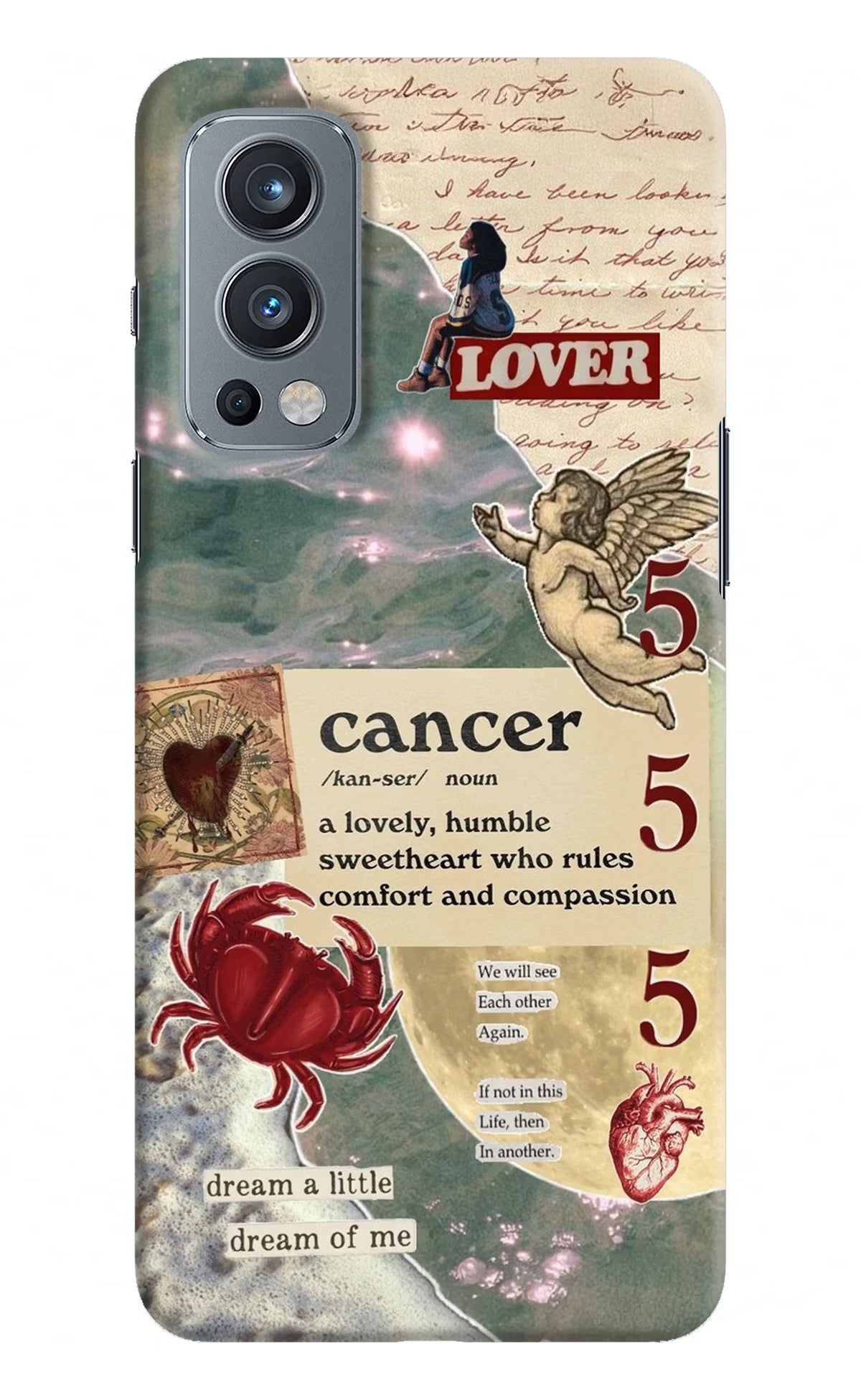 Cancer Zodiac OnePlus Nord 2 5G Hard Case Back Cover by Casekaro