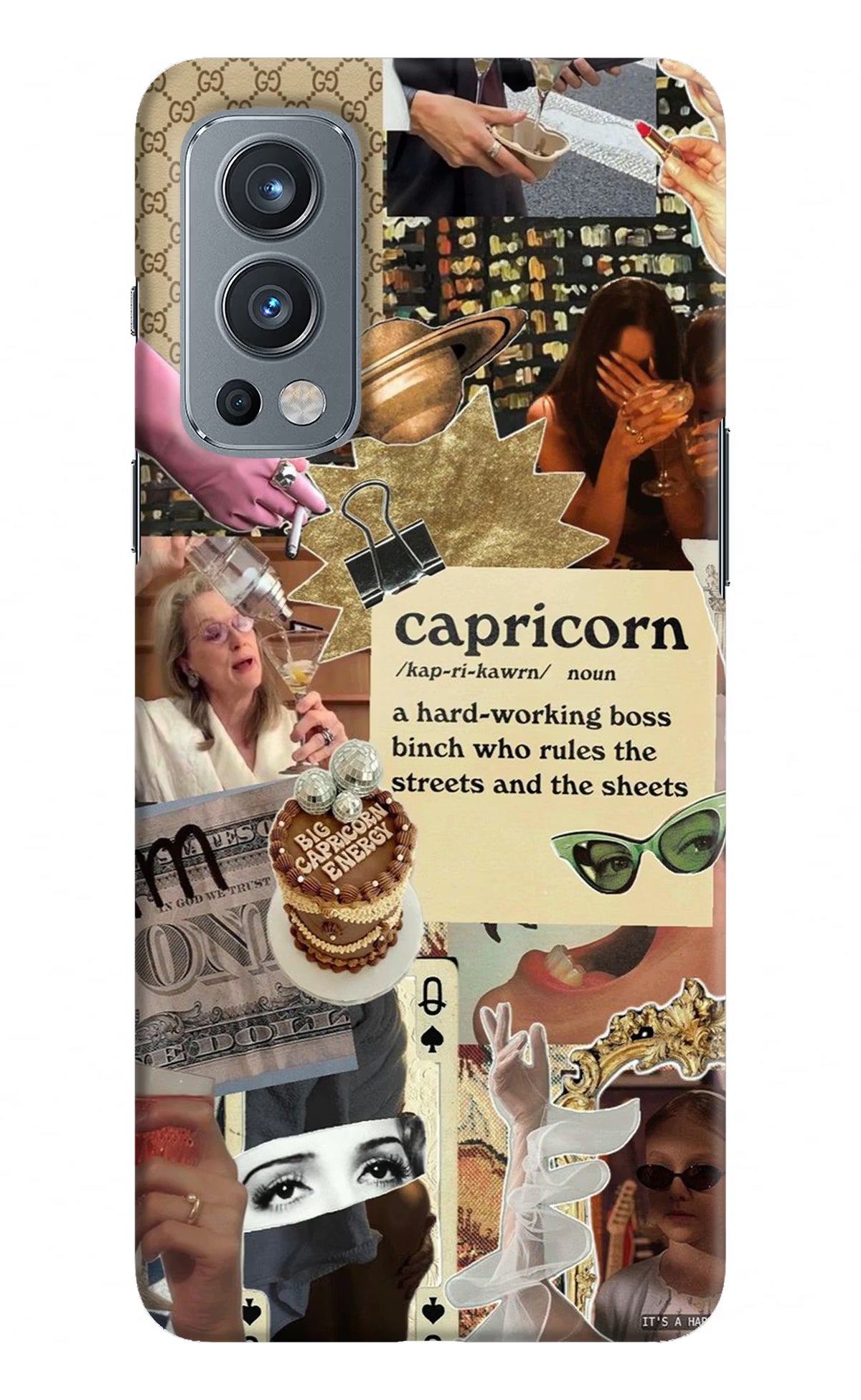 Capricorn Zodiac OnePlus Nord 2 5G Hard Case Back Cover by Casekaro