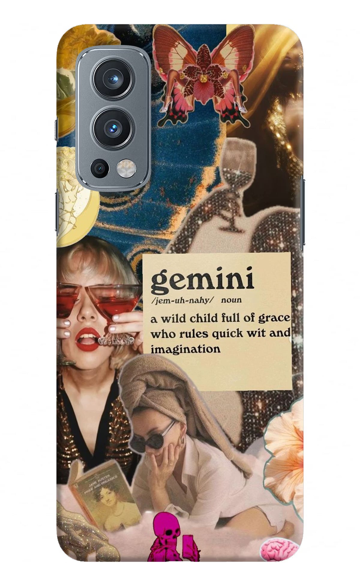 Gemini Zodiac OnePlus Nord 2 5G Hard Case Back Cover by Casekaro