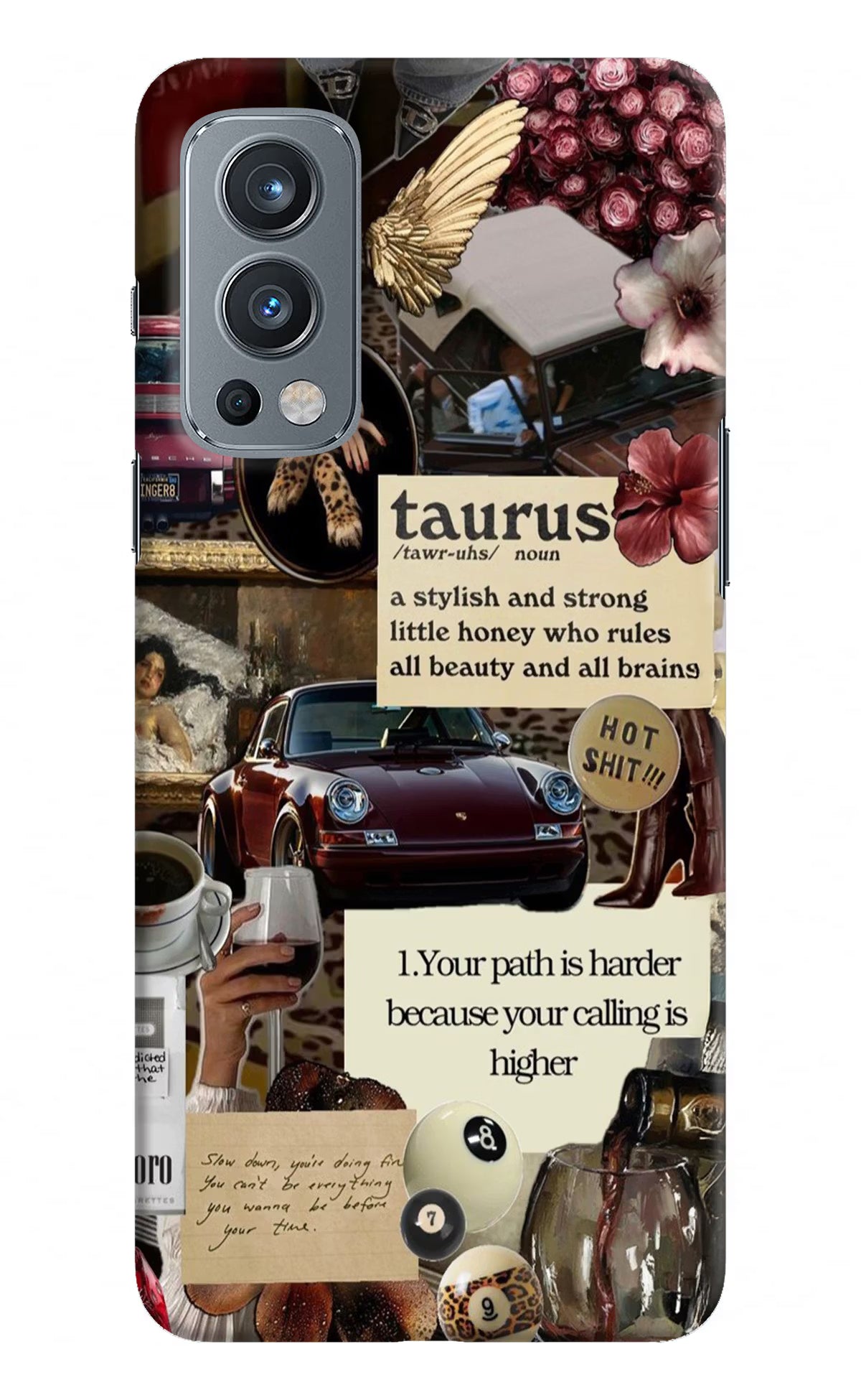 Taurus Zodiac OnePlus Nord 2 5G Hard Case Back Cover by Casekaro