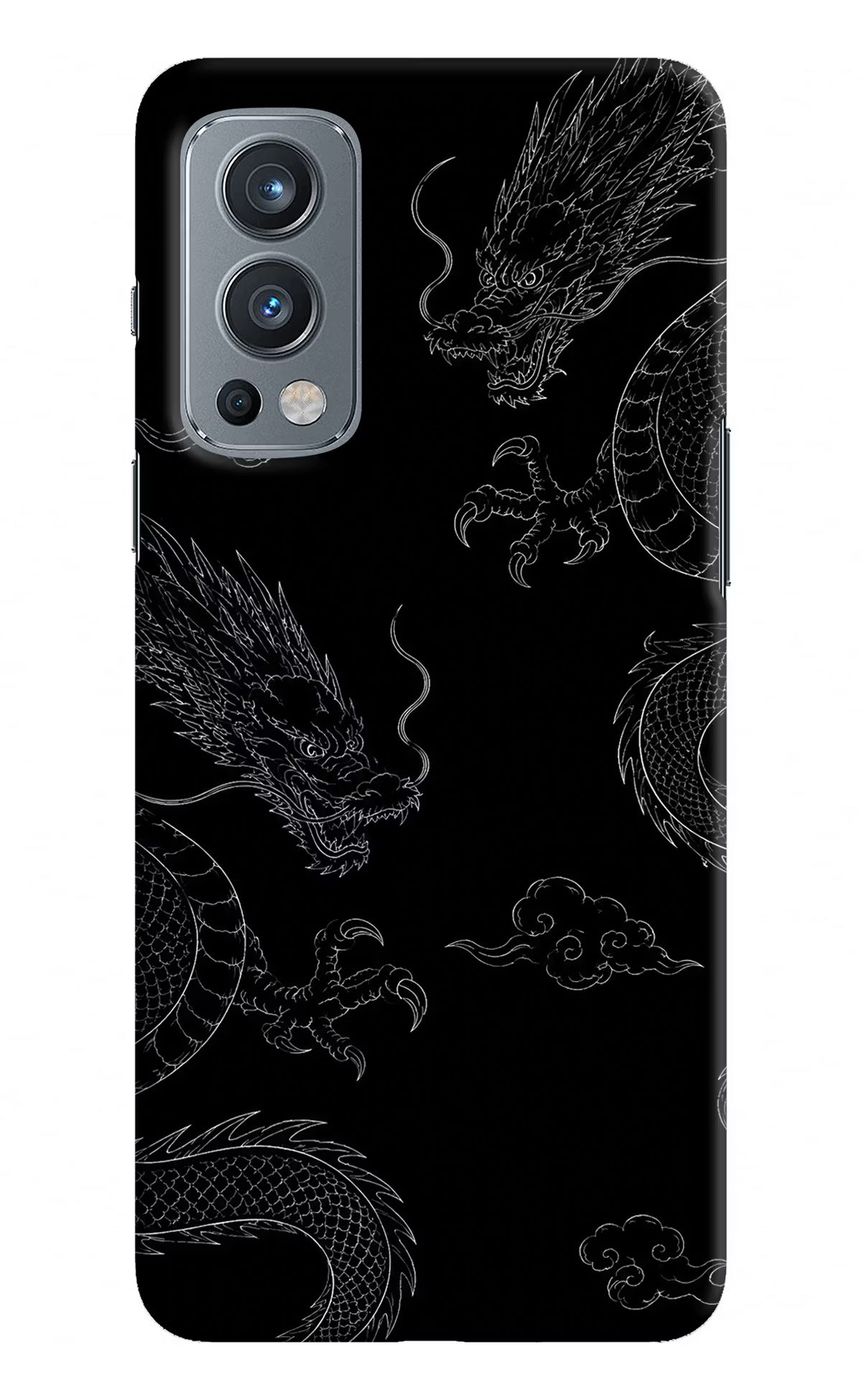 Twin Dragons OnePlus Nord 2 5G Hard Case Back Cover by Casekaro