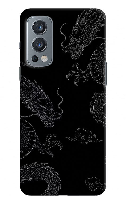 Twin Dragons OnePlus Nord 2 5G Hard Case Back Cover by Casekaro