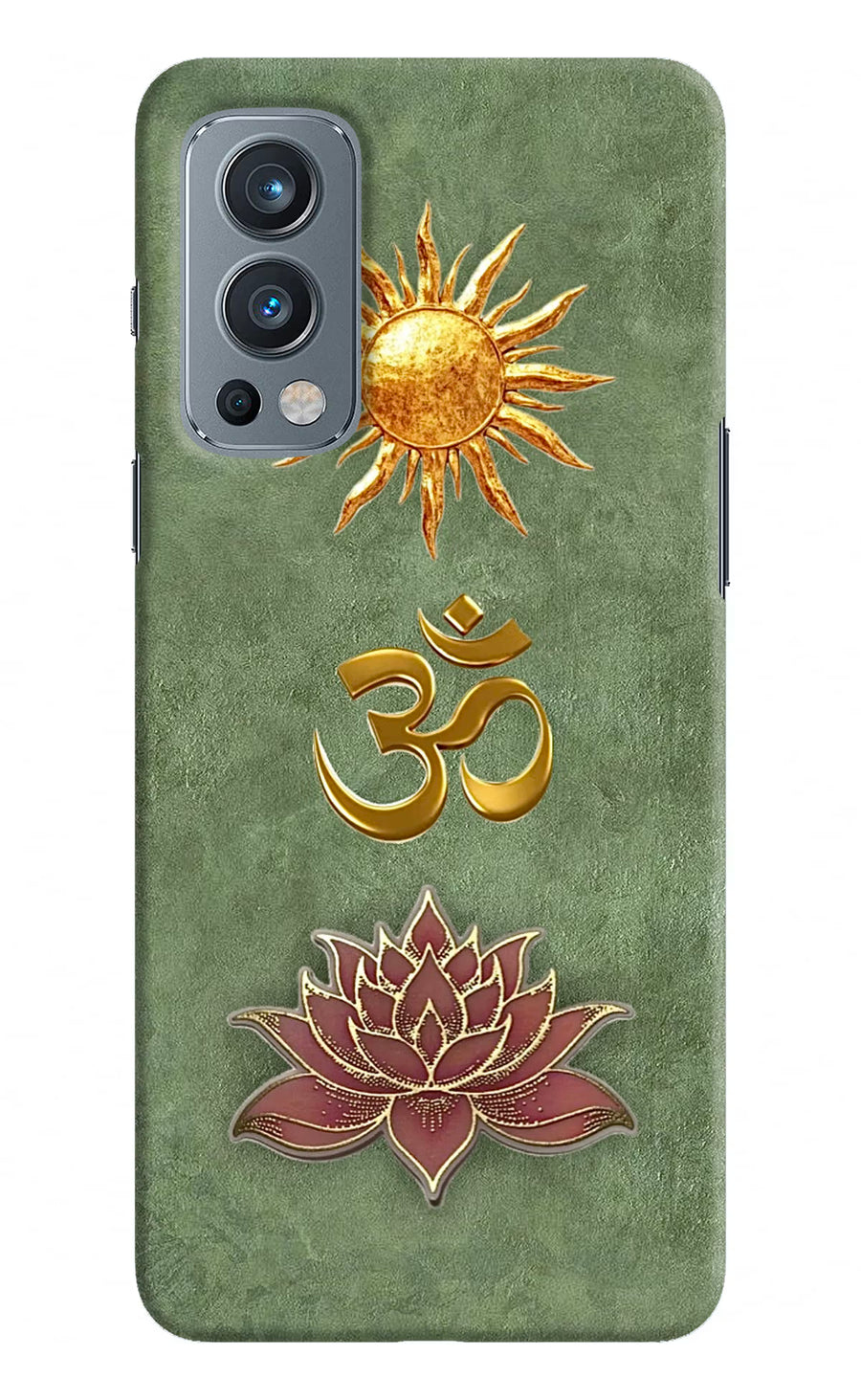 Om & Lotus OnePlus Nord 2 5G Back Cover, Hard case