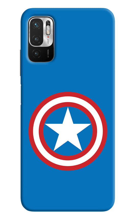 Captain America Logo Redmi Note 10T 5G Hard Case Back Cover by Casekaro
