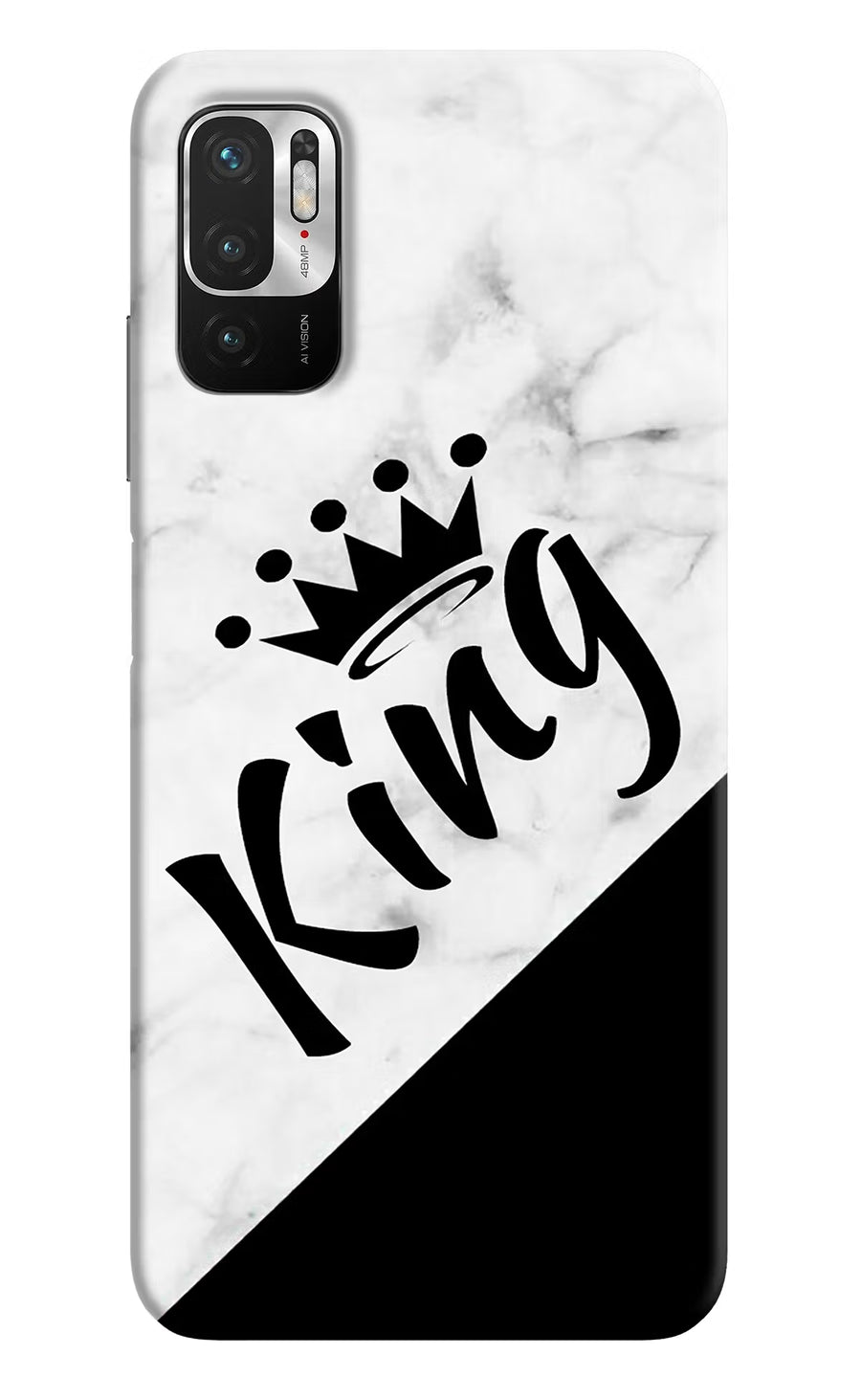 King Redmi Note 10T 5G Back Cover, Hard case