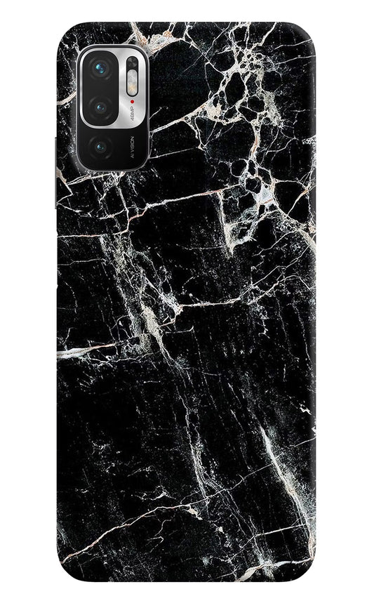 Black Marble Texture Redmi Note 10T 5G Hard Case Back Cover by Casekaro