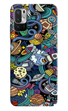 Space Abstract Redmi Note 10T 5G Hard Case Back Cover by Casekaro