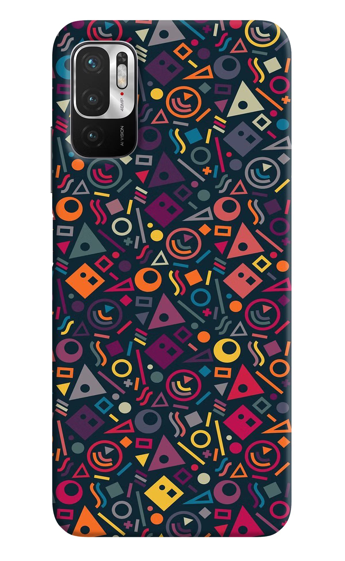 Geometric Abstract Redmi Note 10T 5G Hard Case Back Cover by Casekaro