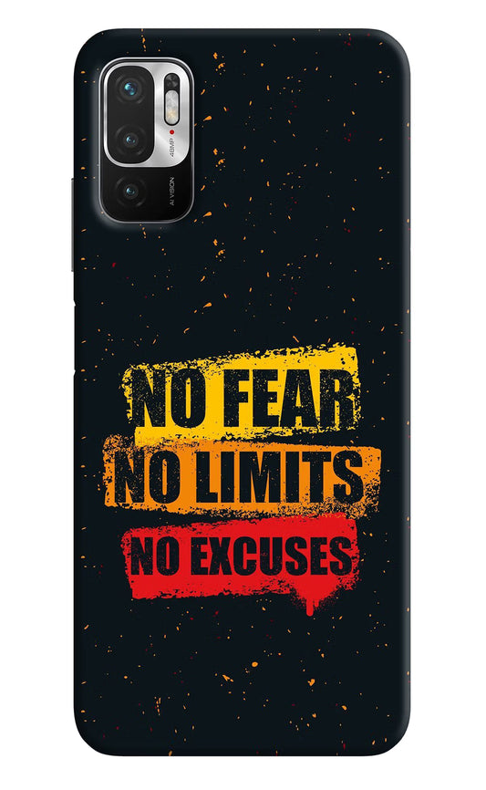 No Fear No Limits No Excuse Redmi Note 10T 5G Hard Case Back Cover by Casekaro