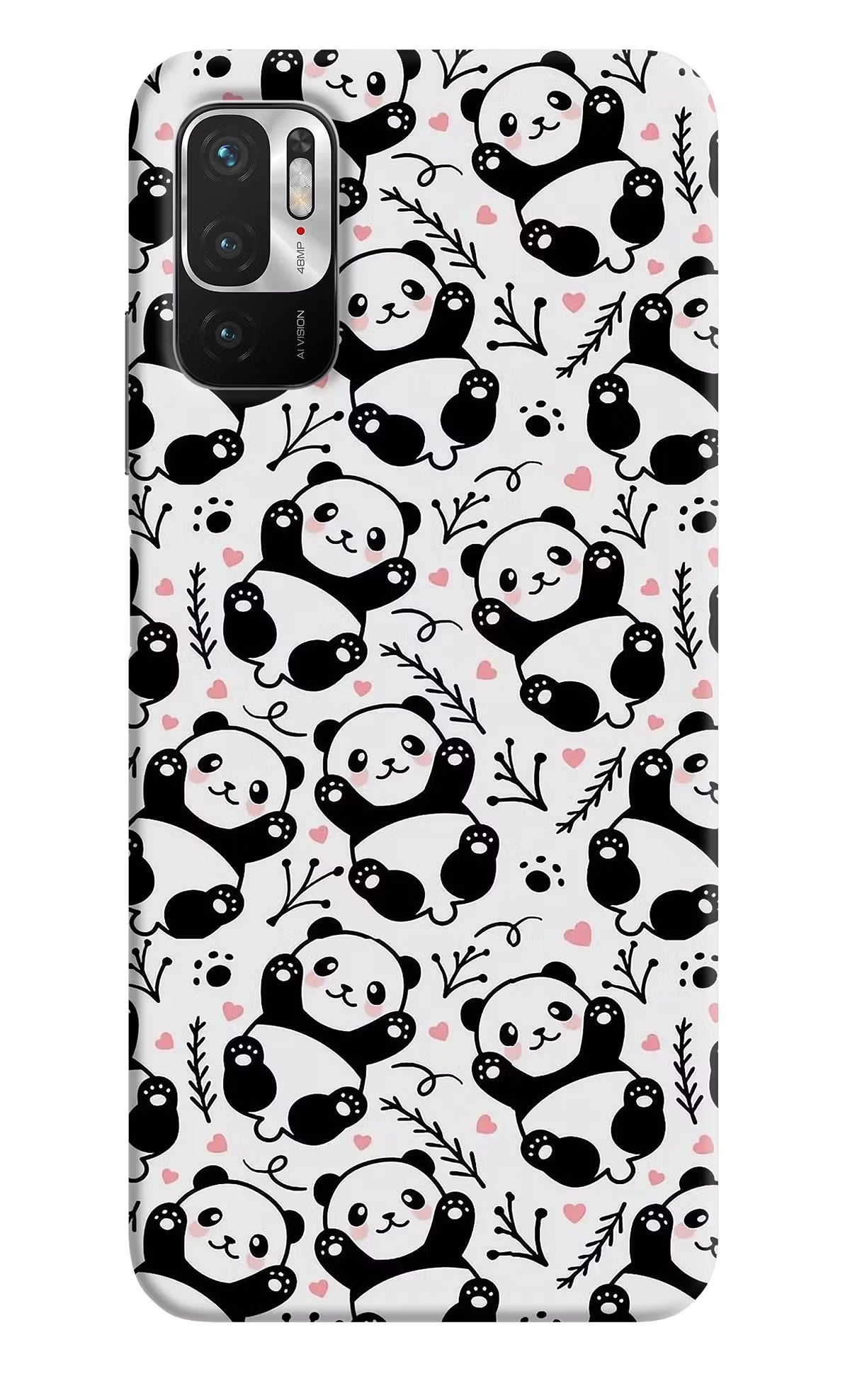 Cute Panda Redmi Note 10T 5G Hard Case Back Cover by Casekaro