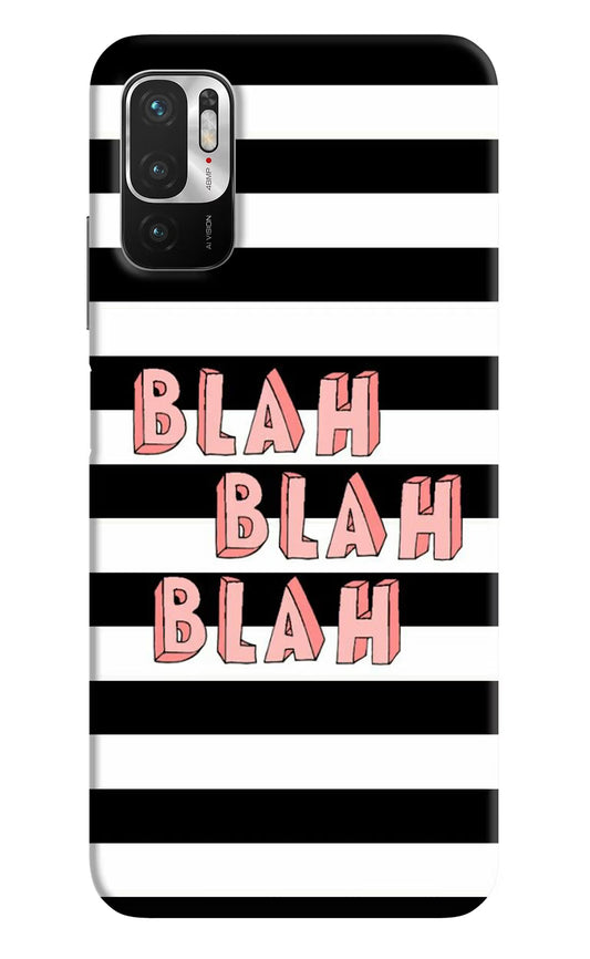 Blah Blah Blah Redmi Note 10T 5G Hard Case Back Cover by Casekaro