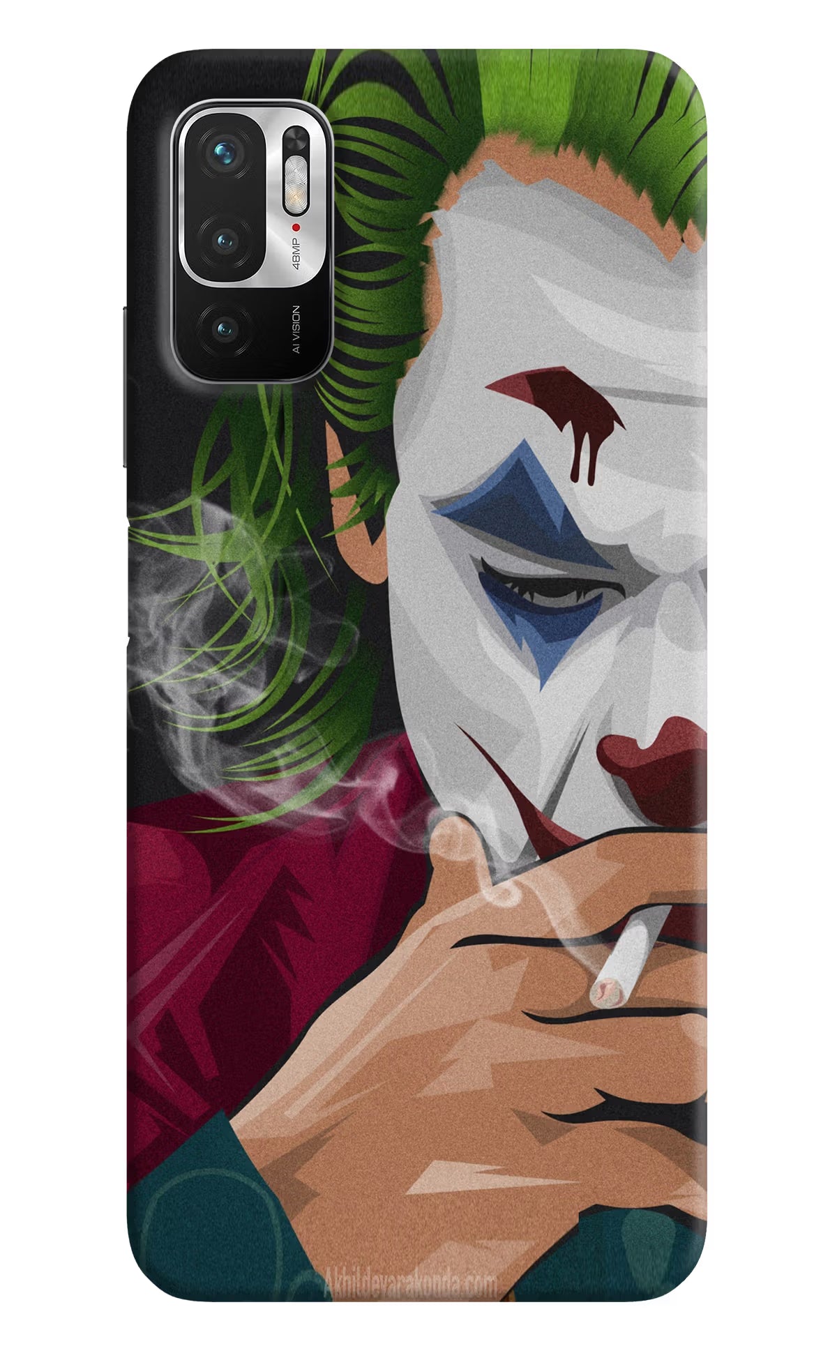 Joker Smoking Redmi Note 10T 5G Hard Case Back Cover by Casekaro