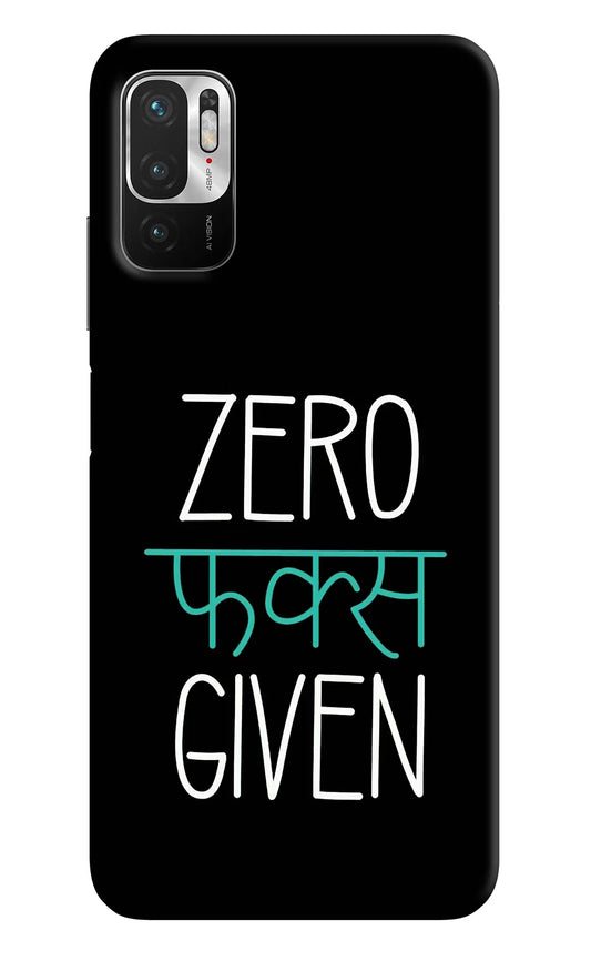 Zero Fucks Given Redmi Note 10T 5G Hard Case Back Cover by Casekaro