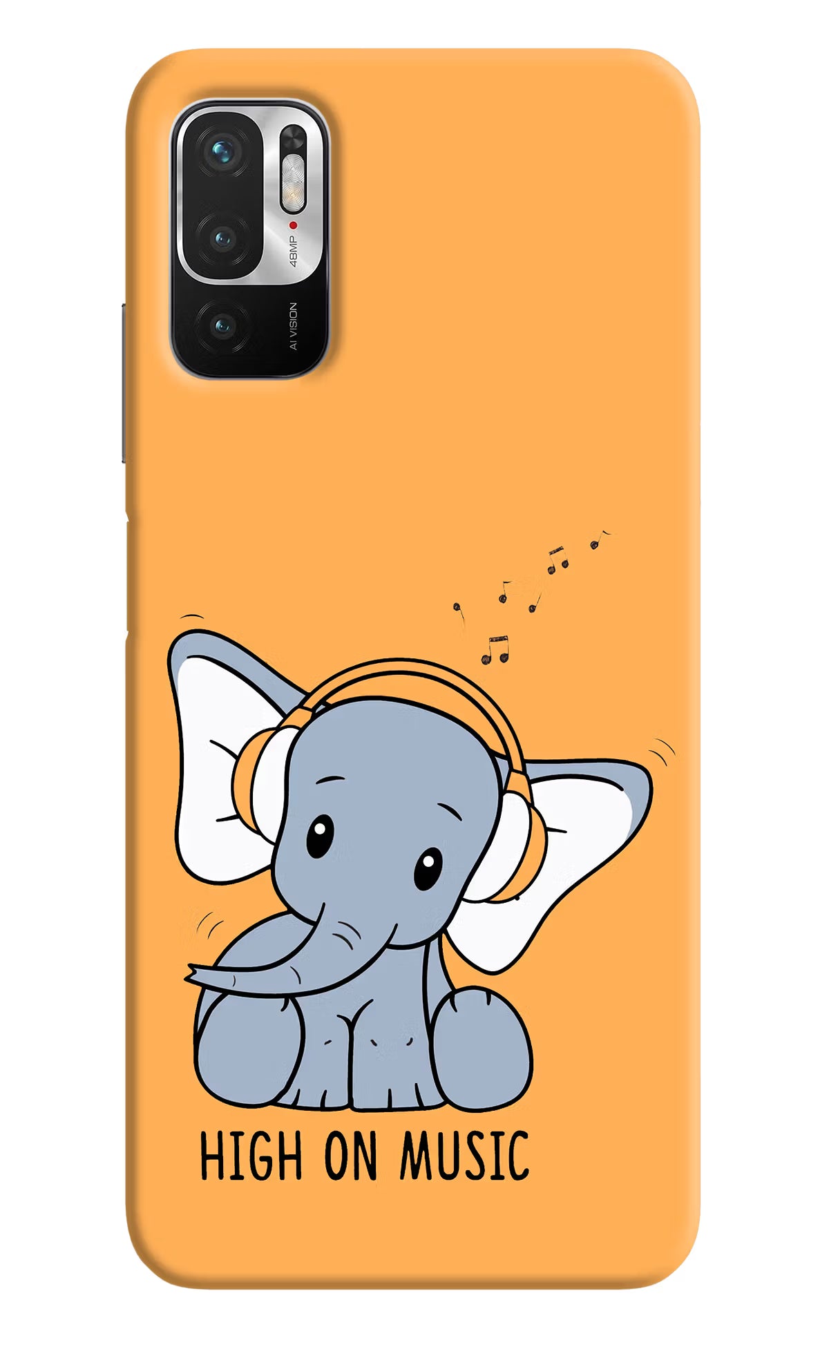 High On Music Redmi Note 10T 5G Hard Case Back Cover by Casekaro