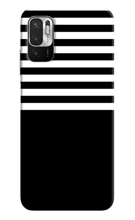 Black and White Print Redmi Note 10T 5G Hard Case Back Cover by Casekaro