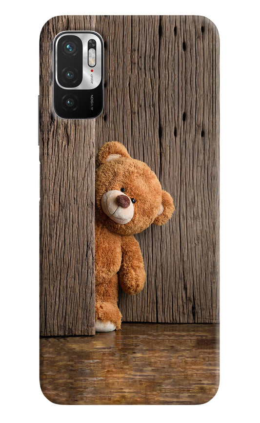 Teddy Wooden Redmi Note 10T 5G Hard Case Back Cover by Casekaro