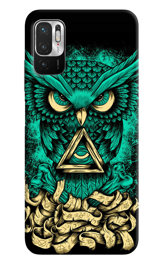Green Owl Redmi Note 10T 5G Hard Case Back Cover by Casekaro