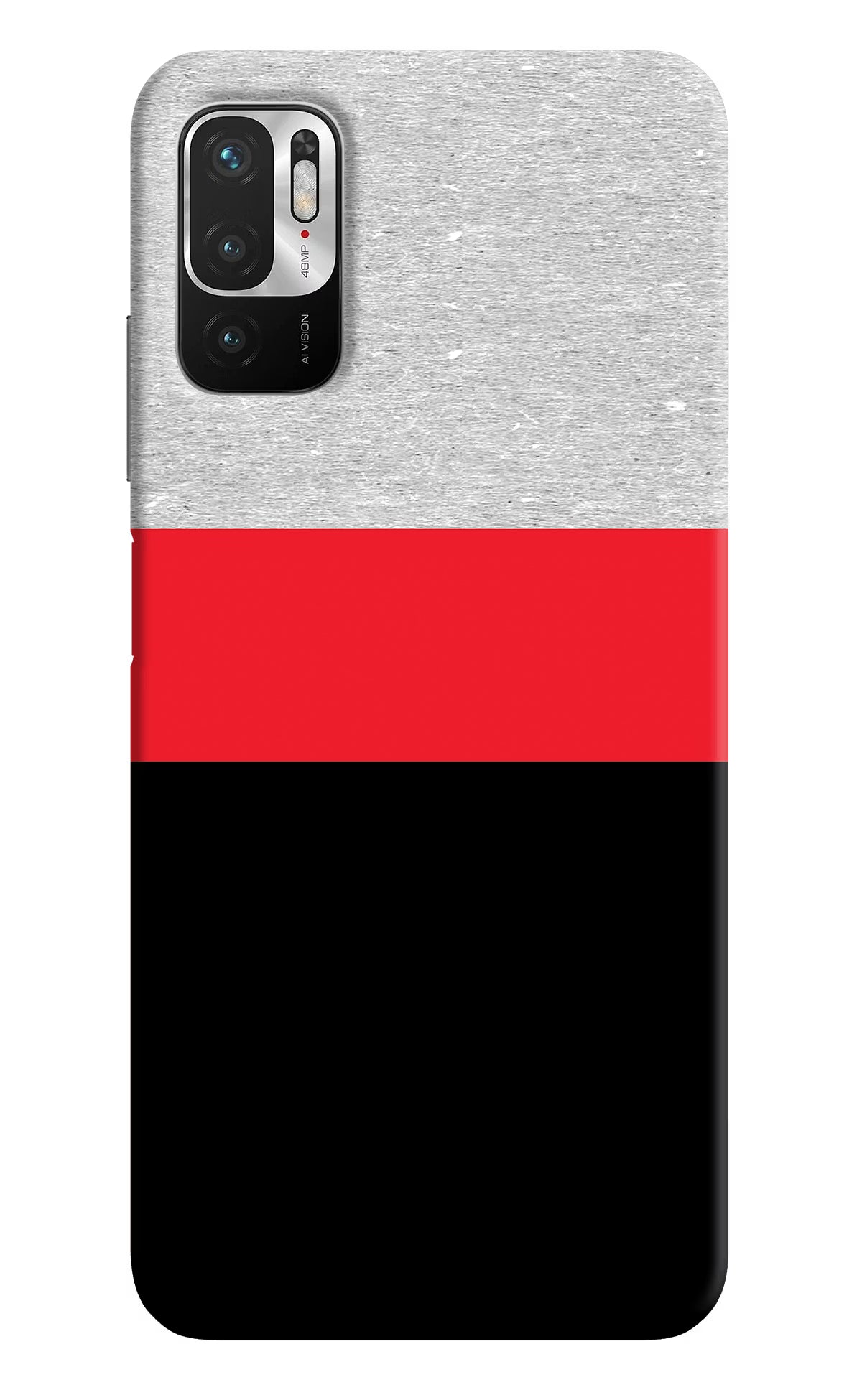 Tri Color Pattern Redmi Note 10T 5G Hard Case Back Cover by Casekaro