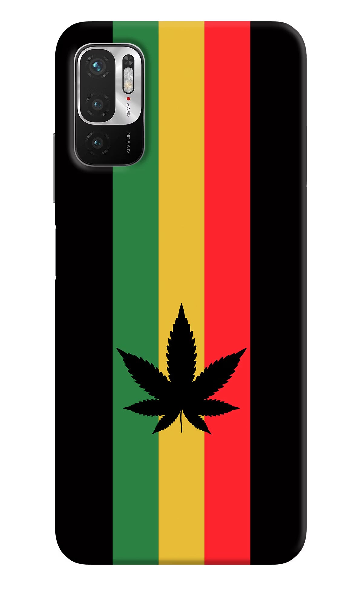 Weed Flag Redmi Note 10T 5G Hard Case Back Cover by Casekaro