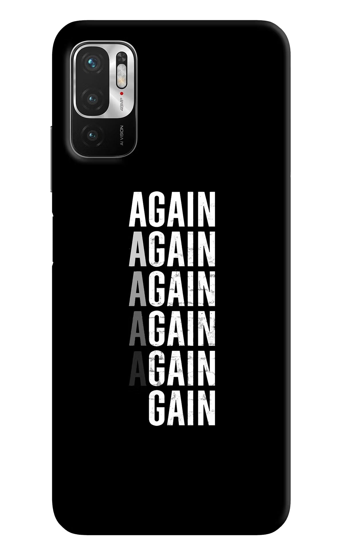 Again Again Gain Redmi Note 10T 5G Hard Case Back Cover by Casekaro