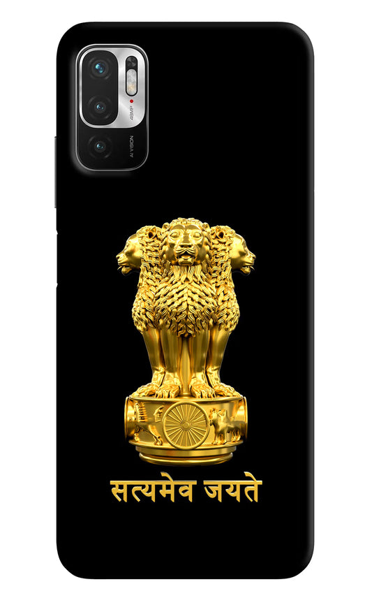 Satyamev Jayate Golden Redmi Note 10T 5G Hard Case Back Cover by Casekaro