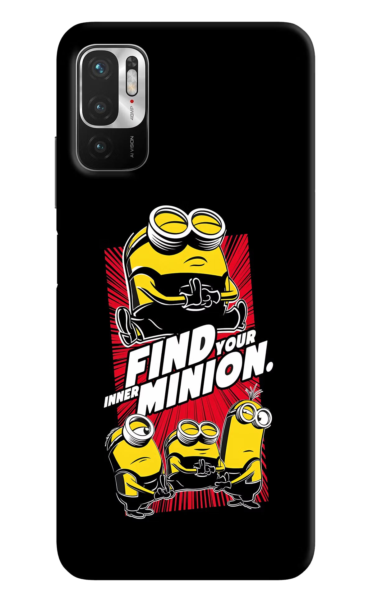 Find your inner Minion Redmi Note 10T 5G Hard Case Back Cover by Casekaro