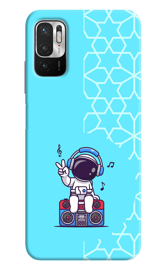 Cute Astronaut Chilling Redmi Note 10T 5G Hard Case Back Cover by Casekaro