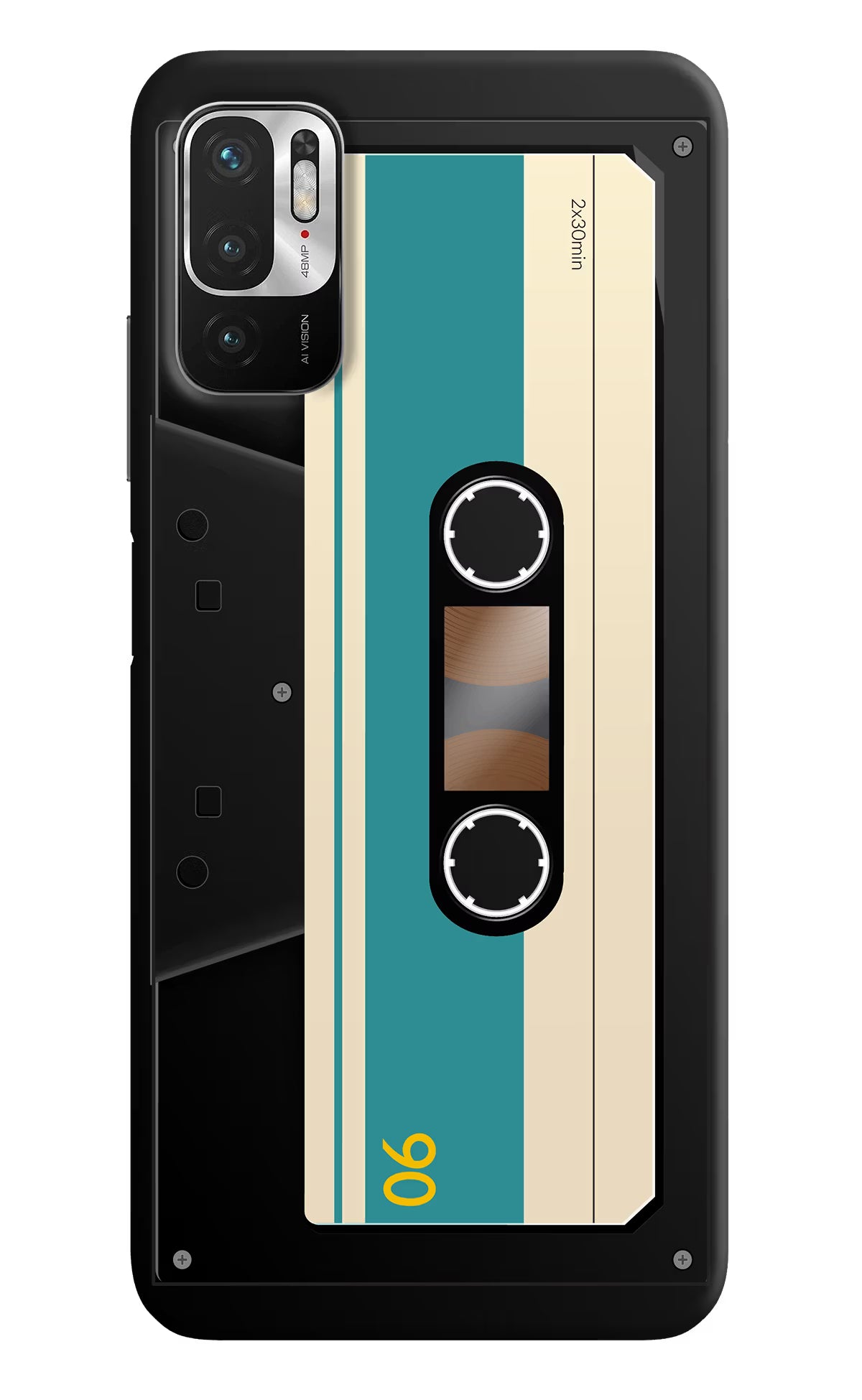 Cassette Redmi Note 10T 5G Hard Case Back Cover by Casekaro