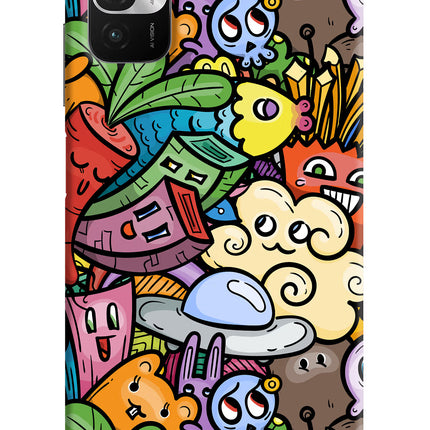 Veggie Doodle Redmi Note 10T 5G Hard Case Back Cover by Casekaro