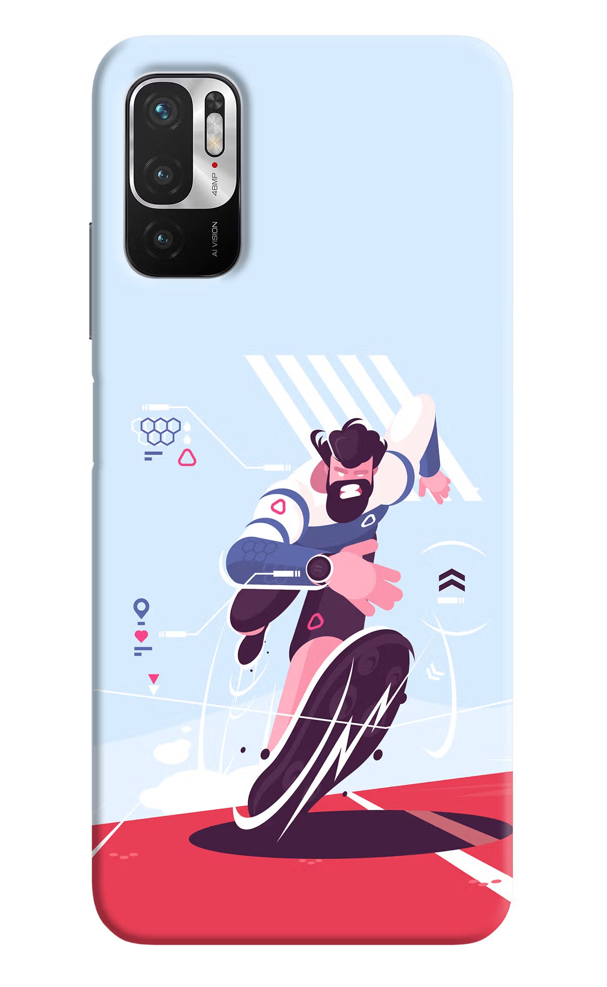 Run Pro Redmi Note 10T 5G Hard Case Back Cover by Casekaro