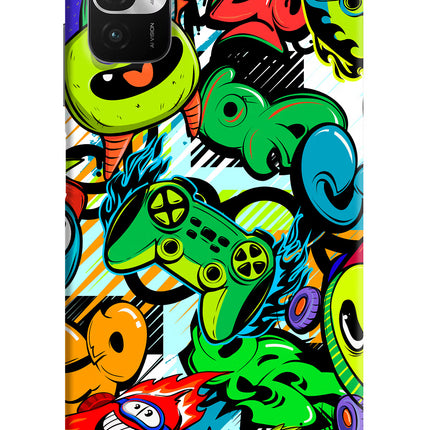 Game Doodle Redmi Note 10T 5G Hard Case Back Cover by Casekaro