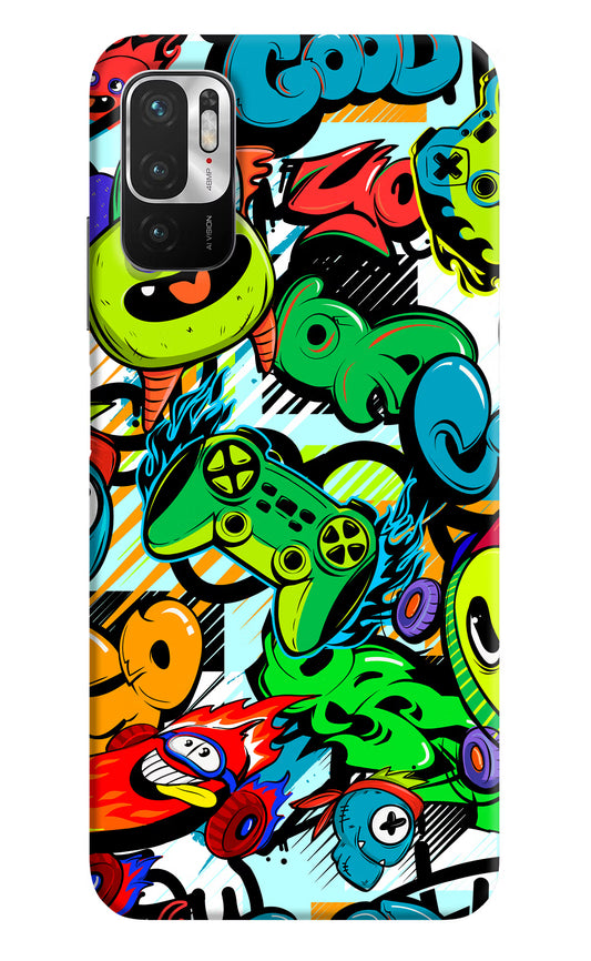Game Doodle Redmi Note 10T 5G Hard Case Back Cover by Casekaro