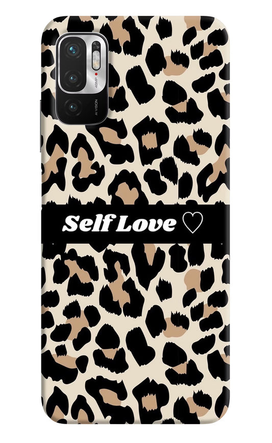 Leopard Print Self Love Redmi Note 10T 5G Hard Case Back Cover by Casekaro