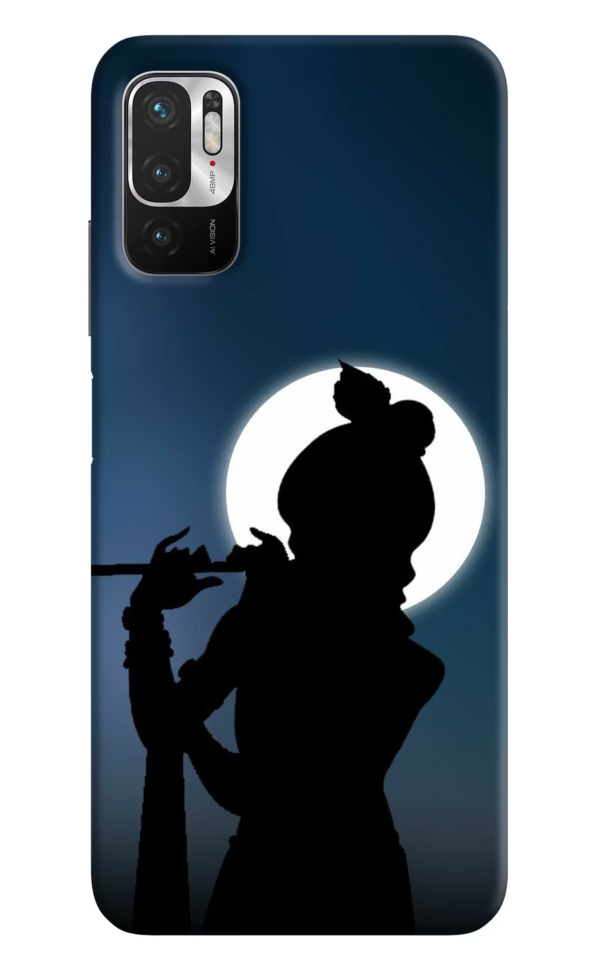 Shri Krishna Silhouette Redmi Note 10T 5G Hard Case Back Cover by Casekaro