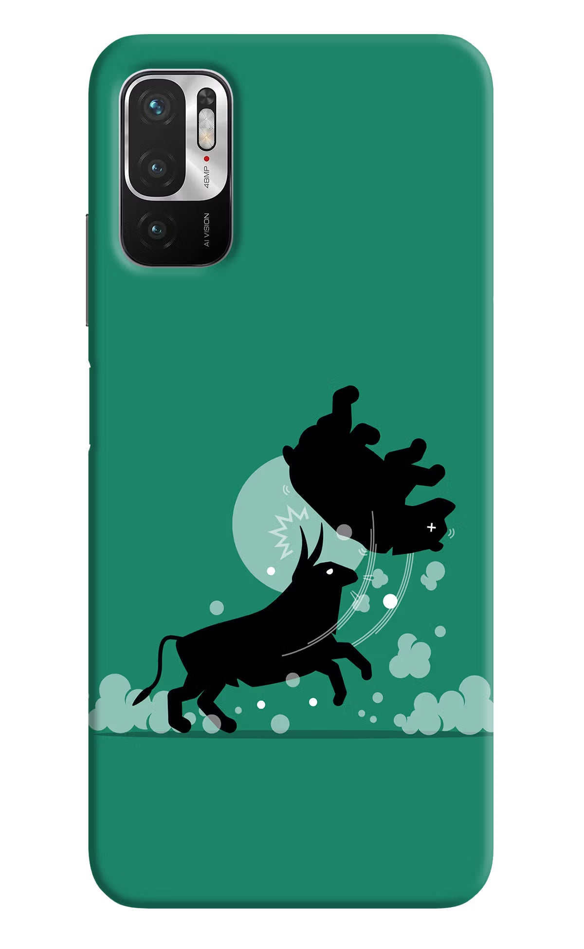Bull Conqueror Redmi Note 10T 5G Hard Case Back Cover by Casekaro