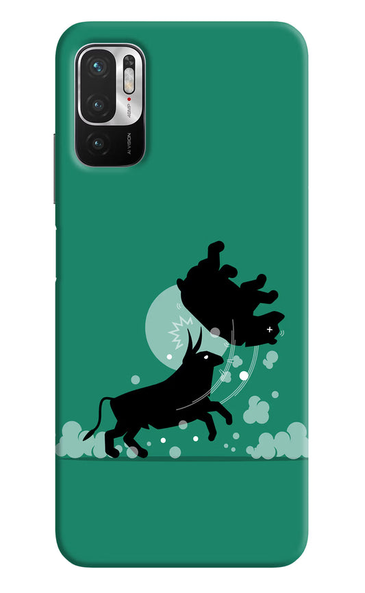 Bull Conqueror Redmi Note 10T 5G Hard Case Back Cover by Casekaro