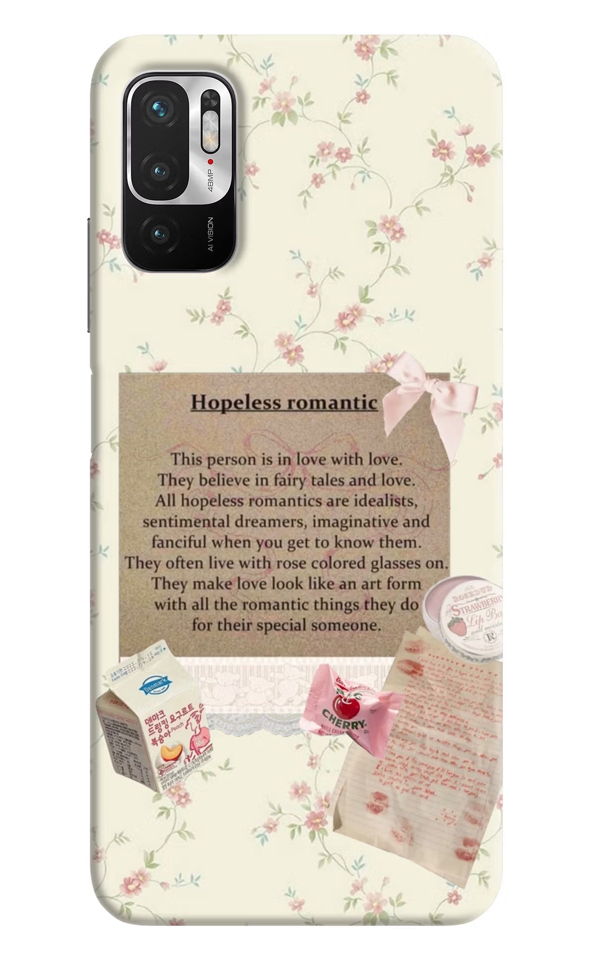 Hopeless Romantic Redmi Note 10T 5G Hard Case Back Cover by Casekaro