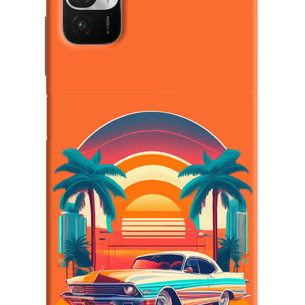 Palm Drive 80s Redmi Note 10T 5G Hard Case Back Cover by Casekaro
