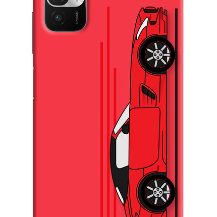 Red Velocity Redmi Note 10T 5G Hard Case Back Cover by Casekaro