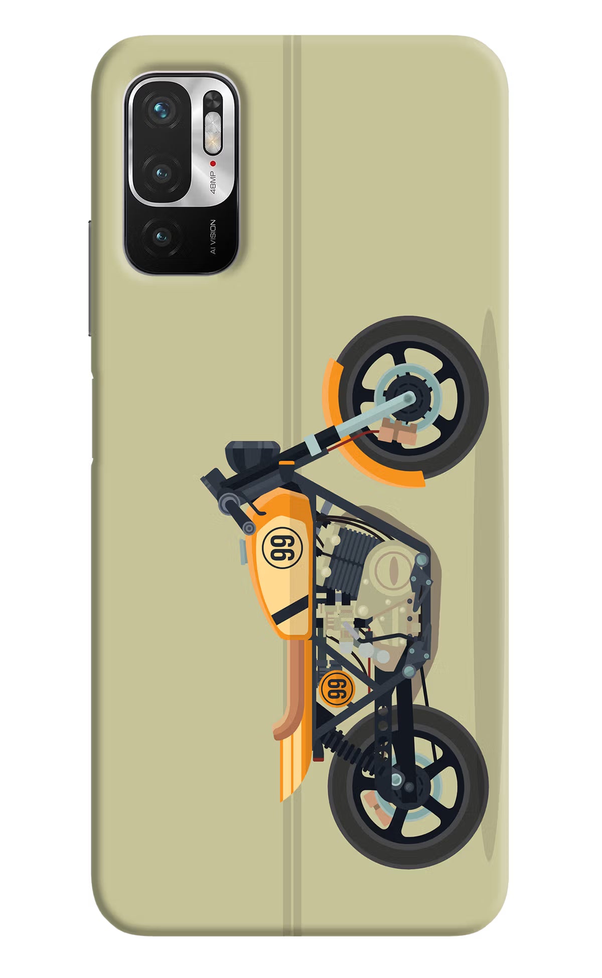 Vertical Speedster Redmi Note 10T 5G Hard Case Back Cover by Casekaro