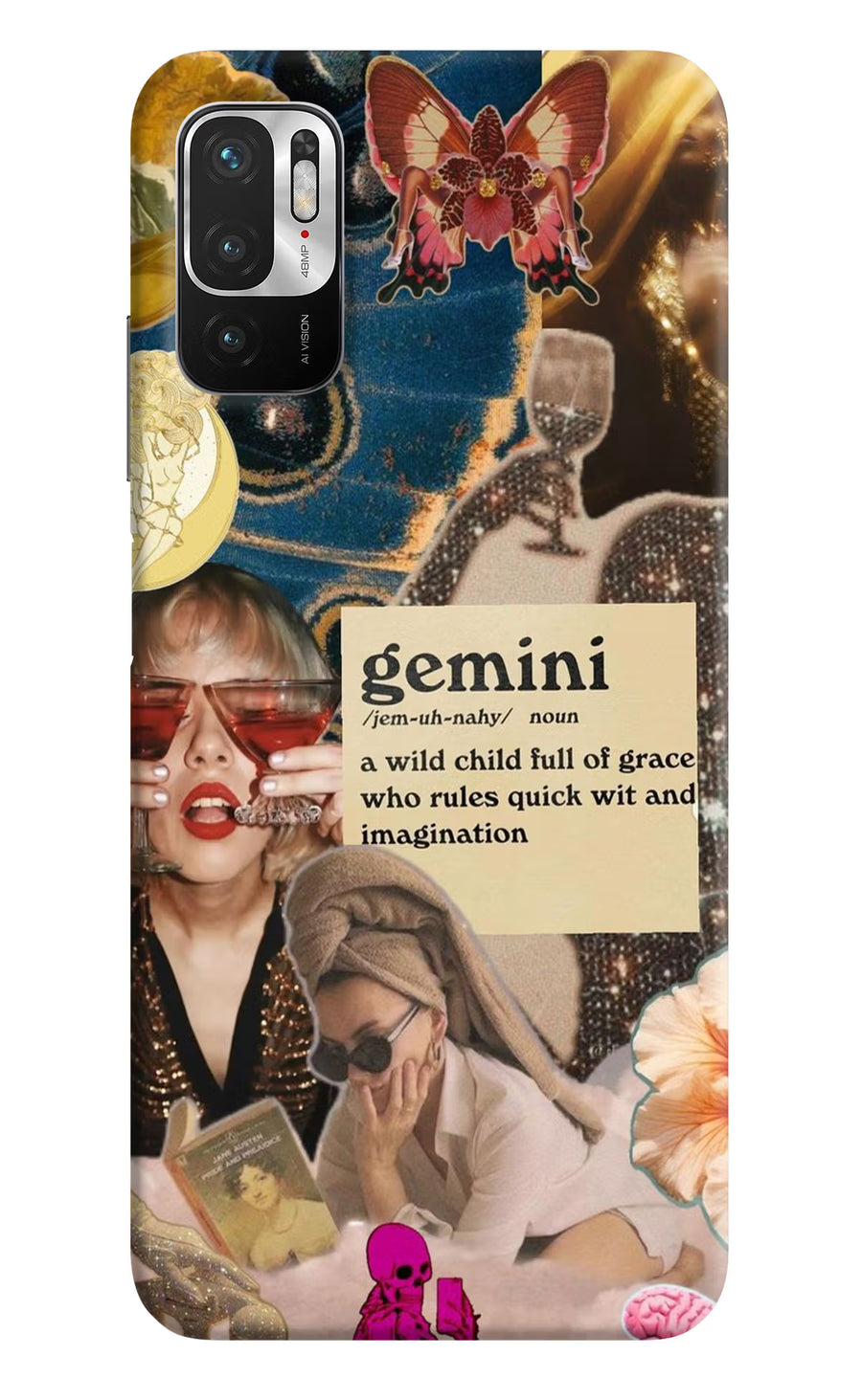 Gemini Zodiac Redmi Note 10T 5G Back Cover, Hard case