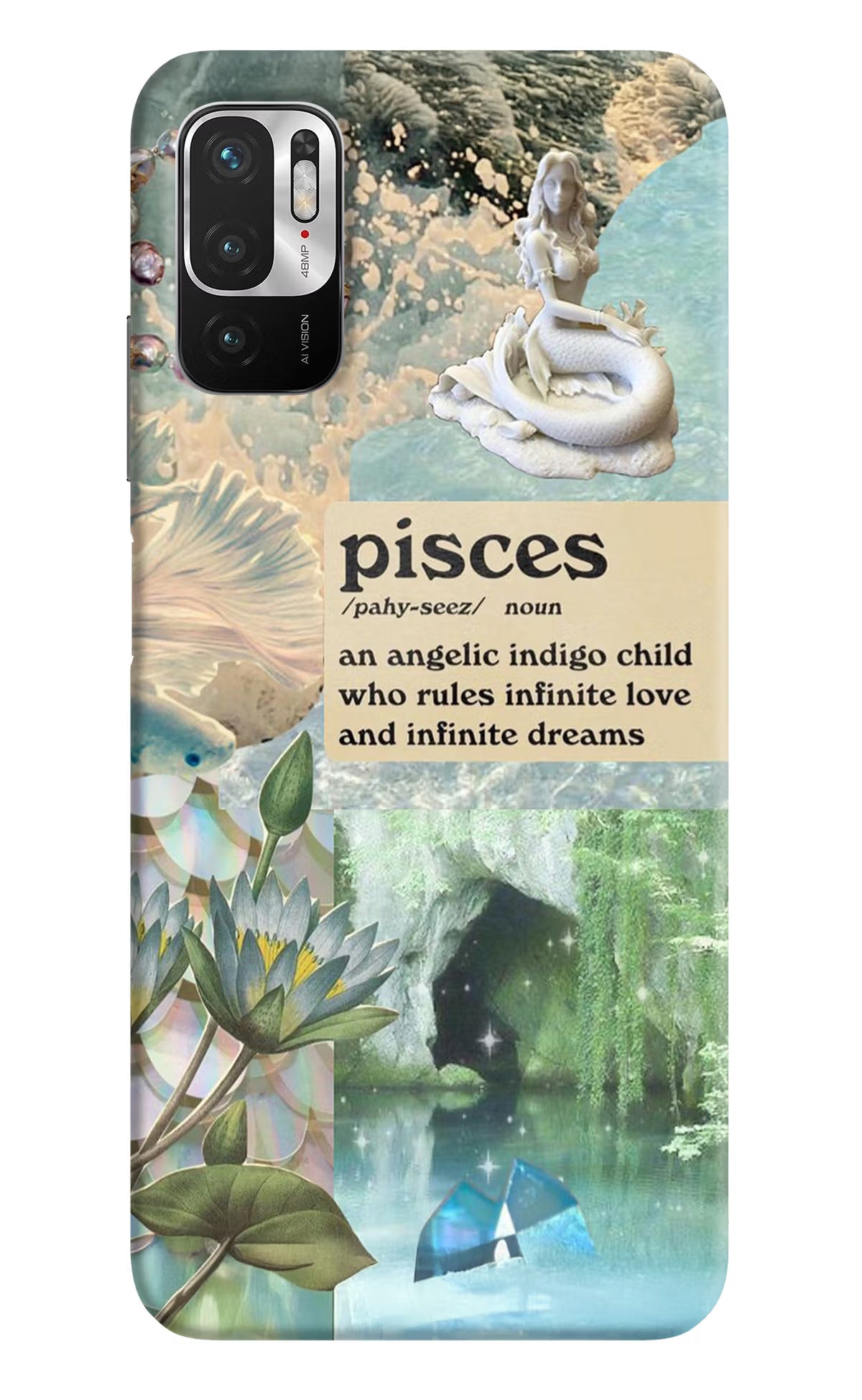 Pisces Zodiac Redmi Note 10T 5G Hard Case Back Cover by Casekaro
